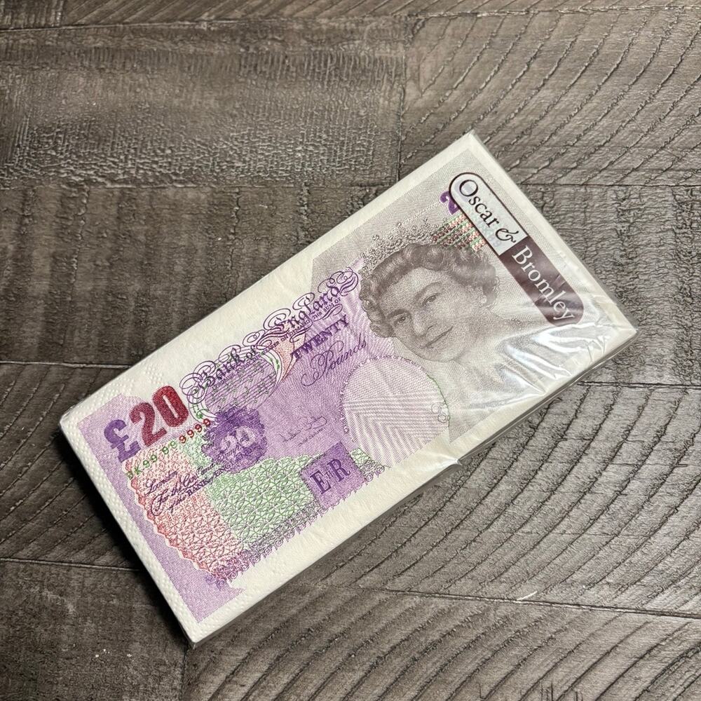 Novelty Paper Napkins England UK £20 Note